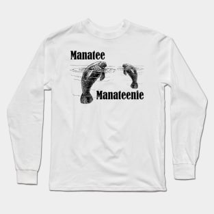 Lispe Manatee Funny Mama and Baby Manateenie Long Sleeve T-Shirt